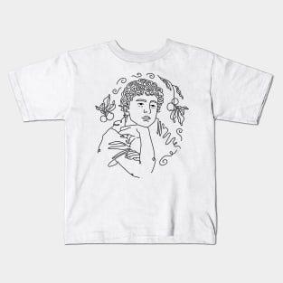 Timothee Chalamet Call me by your name peaches lineart Kids T-Shirt